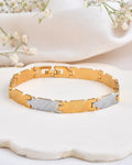 Jewels Nest Elegant Two-Tone Gold & Silver Bracelet