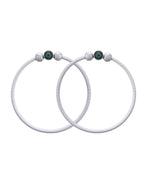 Jewels Nest Contemporary Wire-Style Silver Anklet with Peacock Design Bead | Grocsy