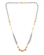 Jewels Nest Gold-Plated Traditional Double-Line Mangalsutra with Barrel Pendant | Grocsy