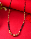 Jewels Nest Gold-Plated Traditional Double-Line Mangalsutra with Barrel Pendant | Grocsy
