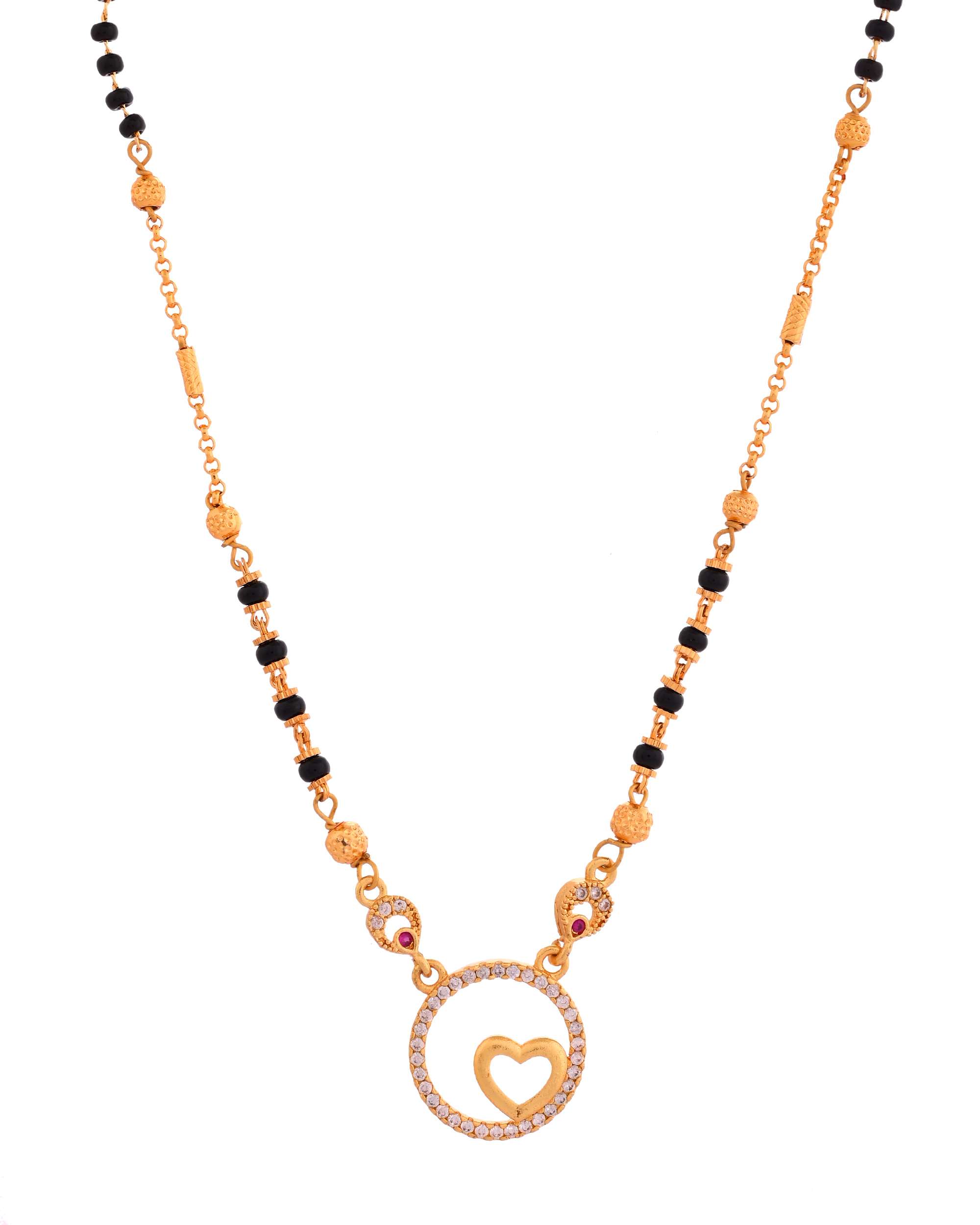 Jewels Nest Everyday Wear Mangalsutra with Love Symbol Pendant | Grocsy