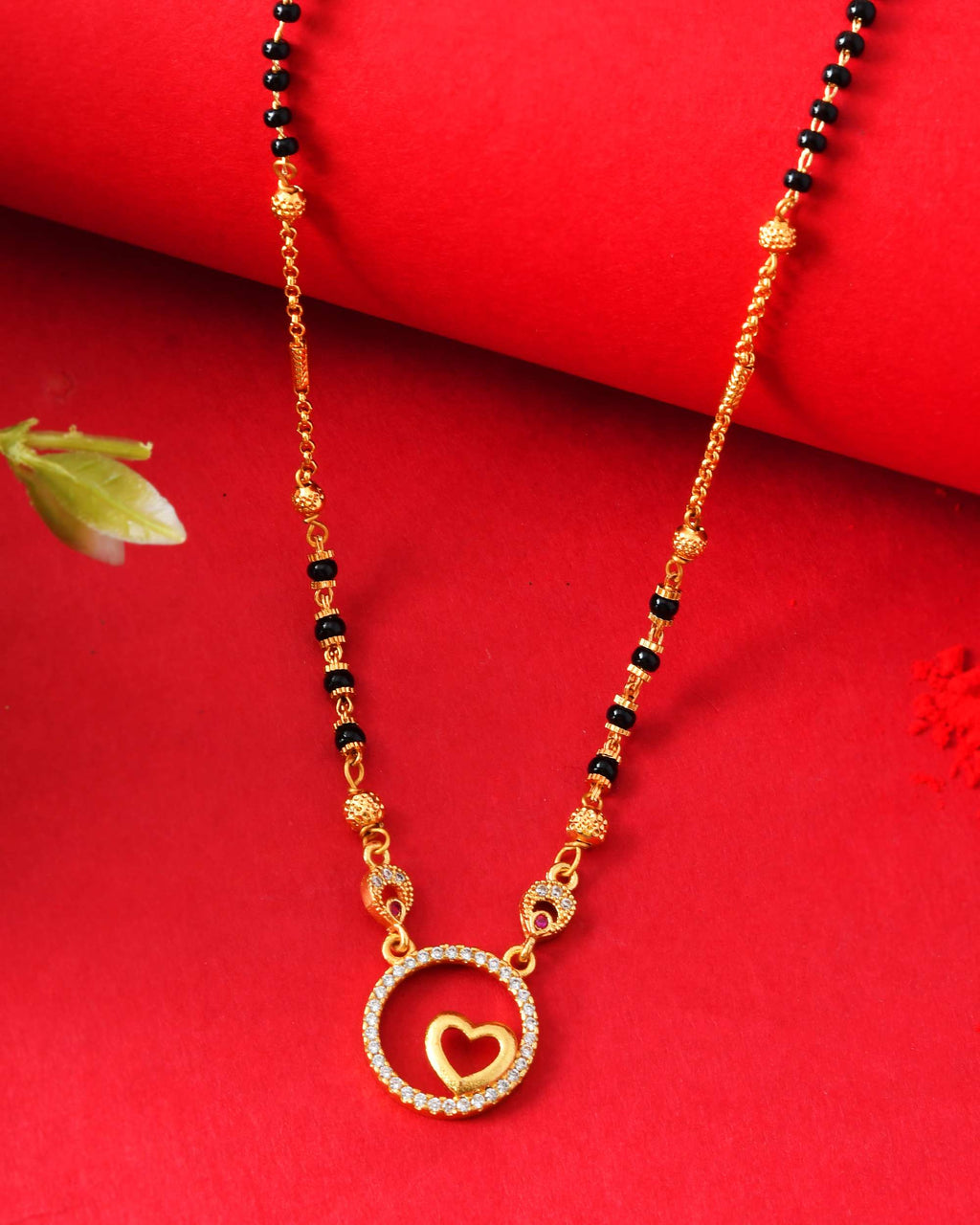 Jewels Nest Everyday Wear Mangalsutra with Love Symbol Pendant | Grocsy