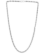 Jewels Nest Men's Silver-Tone Stainless Steel Self-Design Link Chain | Grocsy