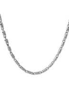 Jewels Nest Men's Silver-Tone Stainless Steel Self-Design Link Chain | Grocsy