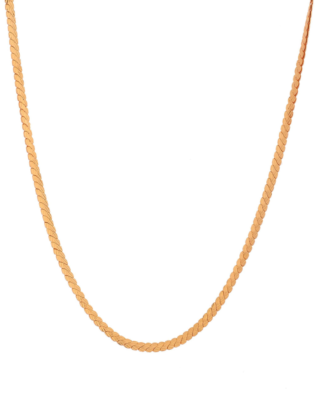Jewels Nest Lightweight Gold-Toned Flat Chain for Everyday Style | Grocsy