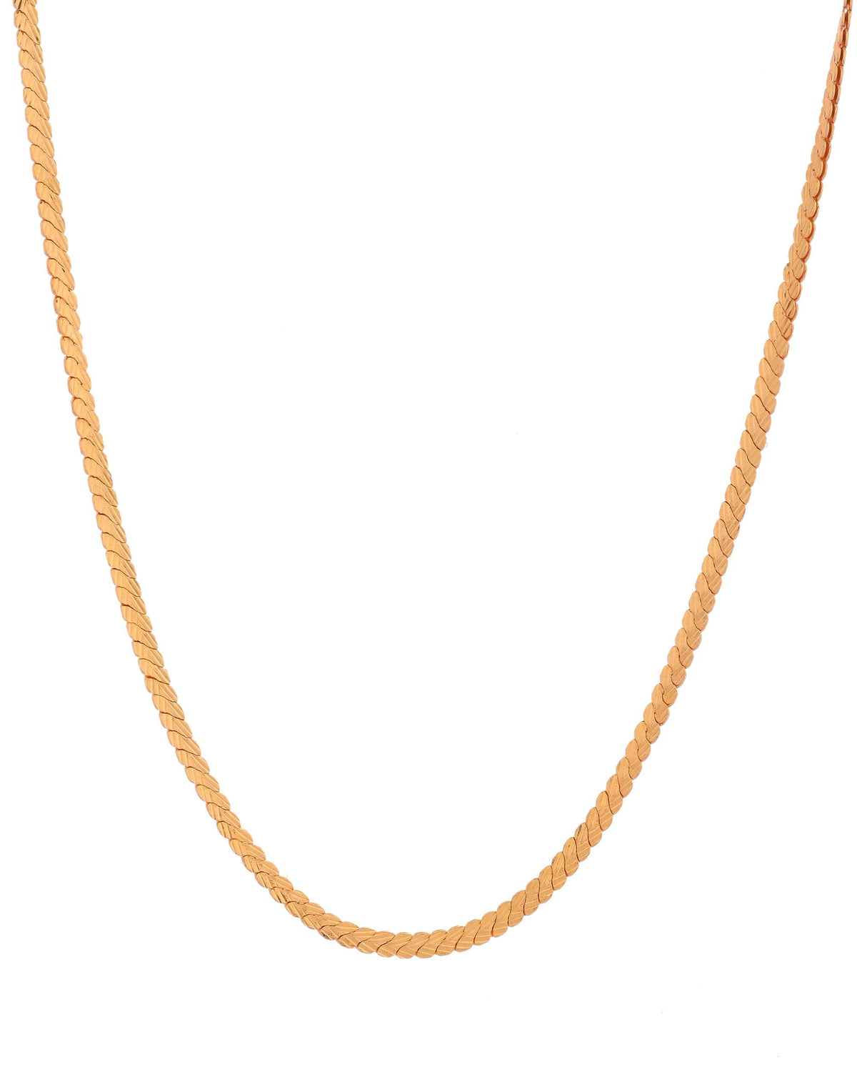 Jewels Nest Lightweight Gold-Toned Flat Chain for Everyday Style | Grocsy