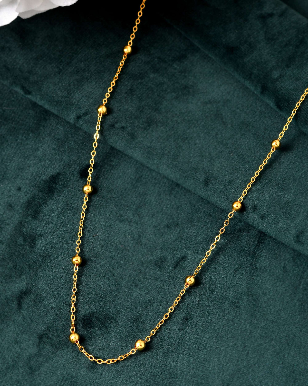 Jewels Nest Elegant Gold-Plated Ball Chain for Women | Grocsy