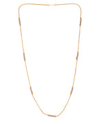 Jewels Nest Dual-Tone Cylinder Beads Gold Chain | Grocsy