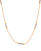 Jewels Nest Dual-Tone Cylinder Beads Gold Chain | Grocsy