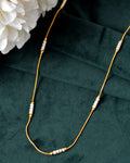 Jewels Nest Dual-Tone Cylinder Beads Gold Chain | Grocsy