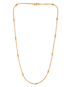 Jewels Nest Classic Golden Chain with Knurled Cylinder Detailing | Grocsy