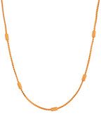 Jewels Nest Classic Golden Chain with Knurled Cylinder Detailing | Grocsy