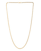Jewels Nest Textured Rectangle Link Chain in Gold Finish | Grocsy