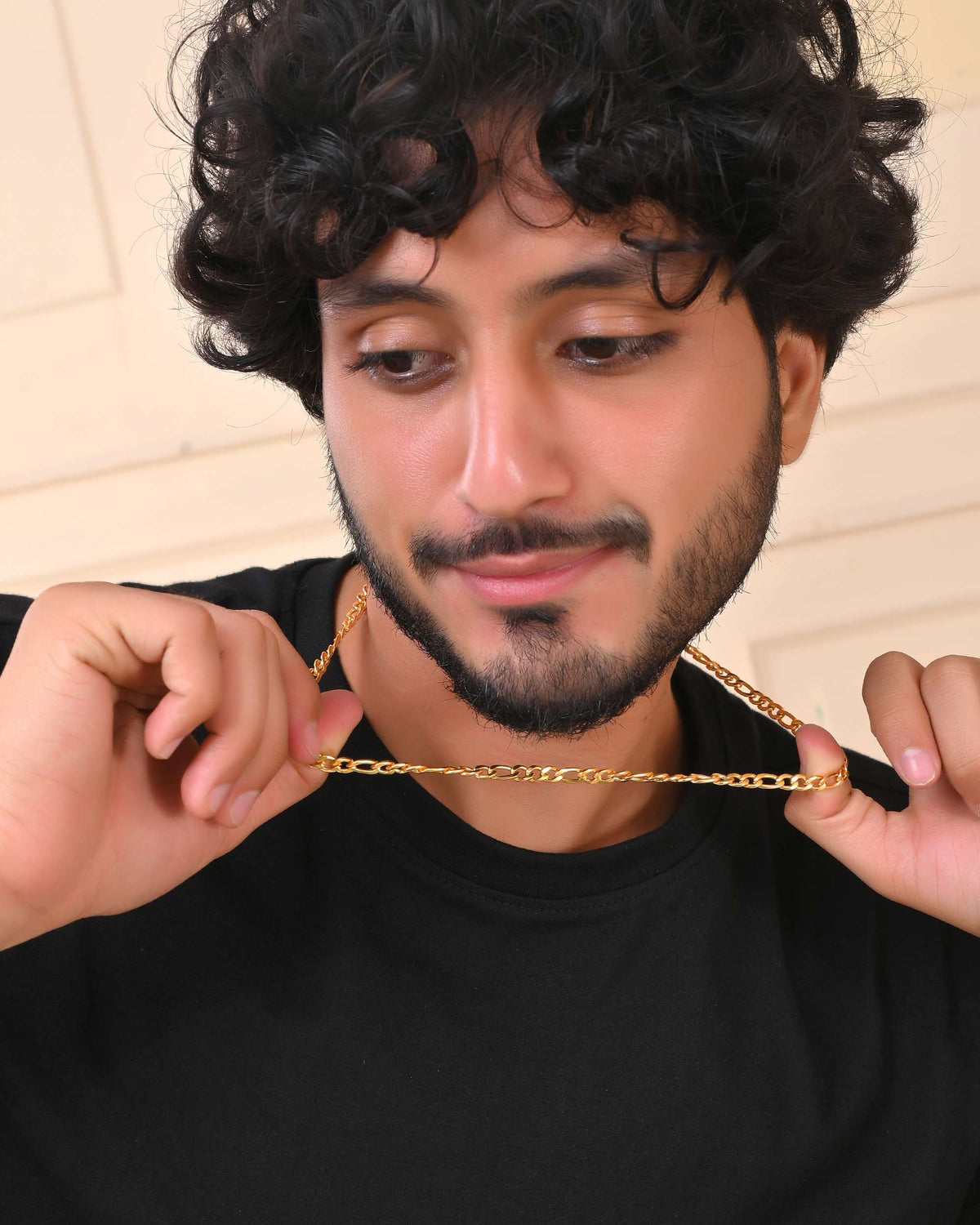 Jewels Nest Unisex Gold Figaro Chain Necklace | Grocsy