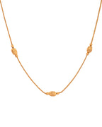 Jewels Nest Designer Oval Bead Chain in Gold Finish | Grocsy