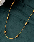 Jewels Nest Designer Oval Bead Chain in Gold Finish | Grocsy