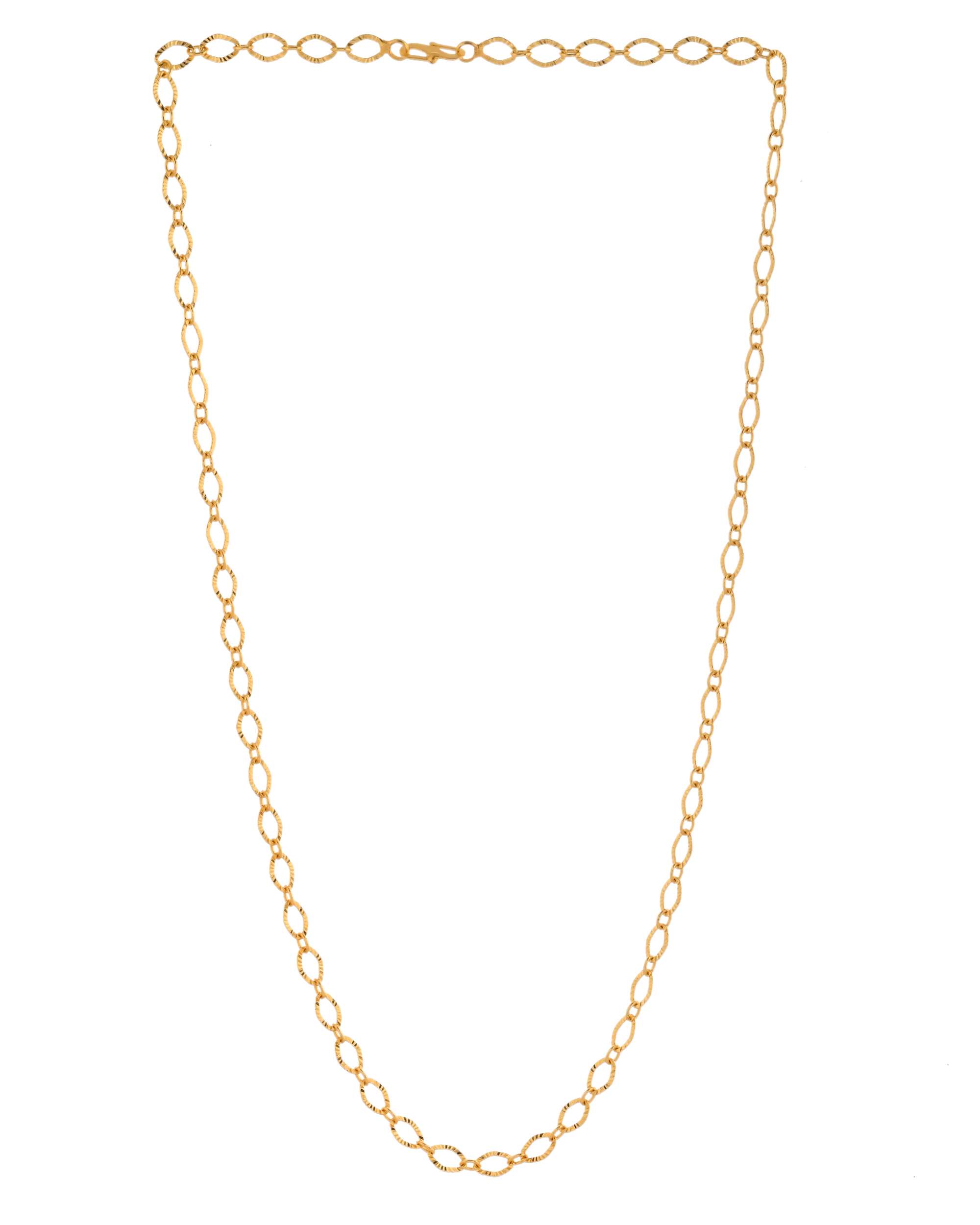 Jewels Nest Chunky Twisted Oval-Link Gold Chain | Grocsy