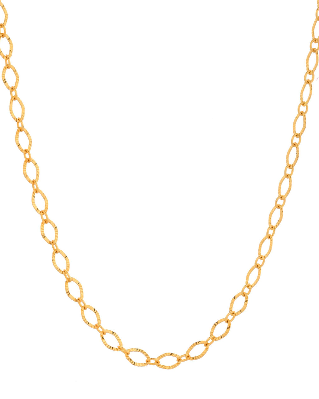 Jewels Nest Chunky Twisted Oval-Link Gold Chain | Grocsy
