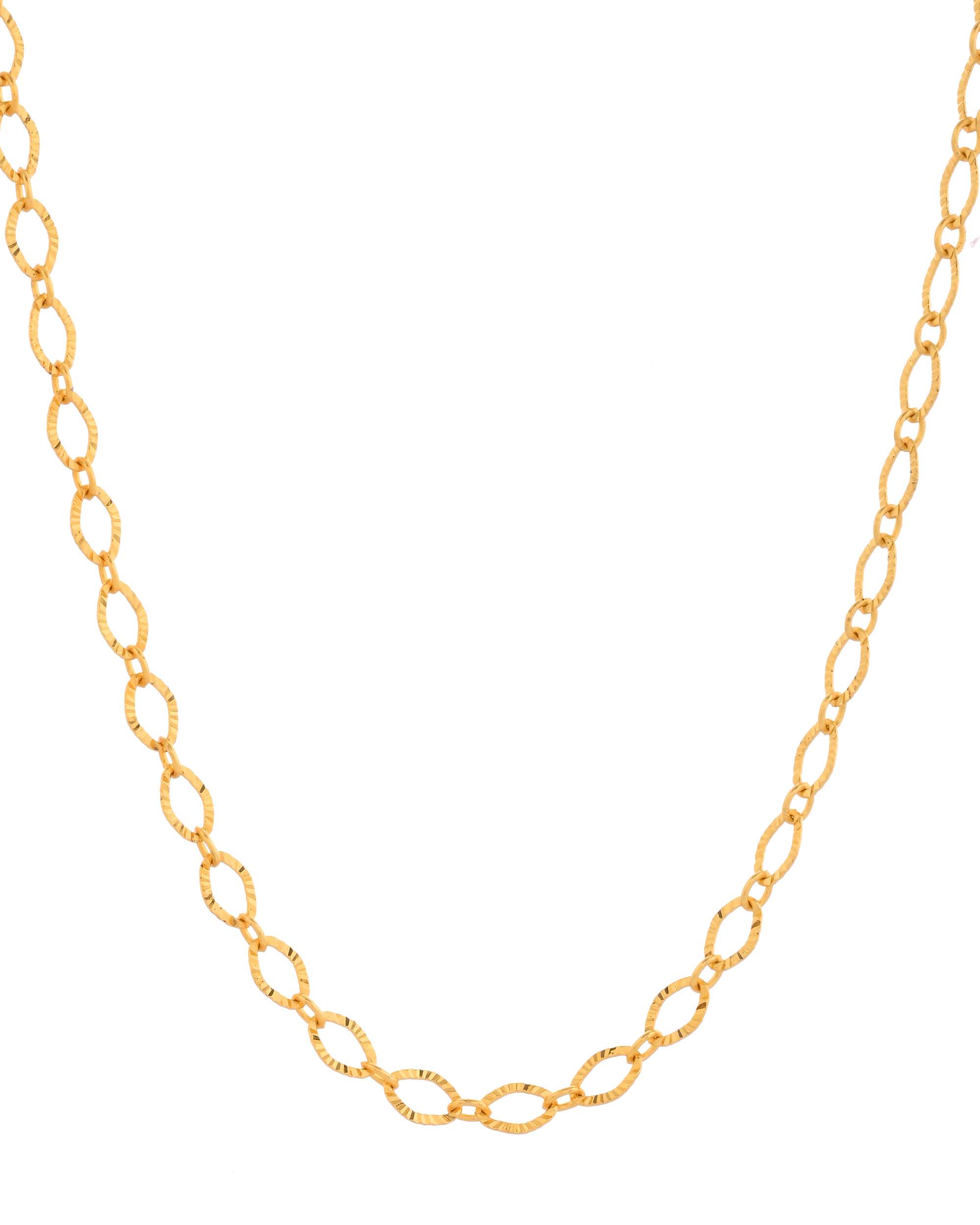 Jewels Nest Chunky Twisted Oval-Link Gold Chain | Grocsy