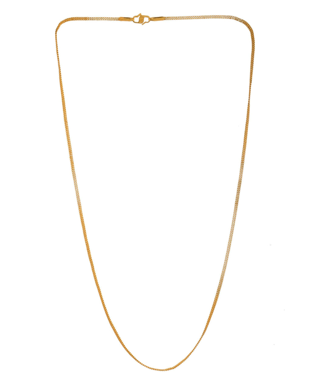 Jewels Nest Minimalist High-Gloss Gold Chain | Grocsy