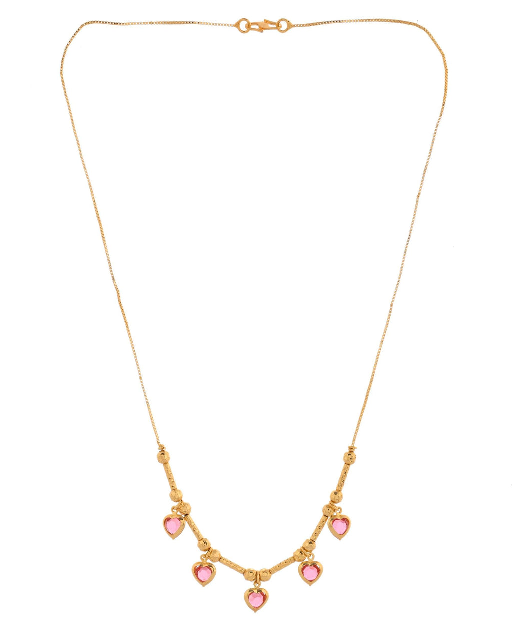 Jewels Nest Love-Inspired Gold Chain with Dainty Heart Drops | Grocsy