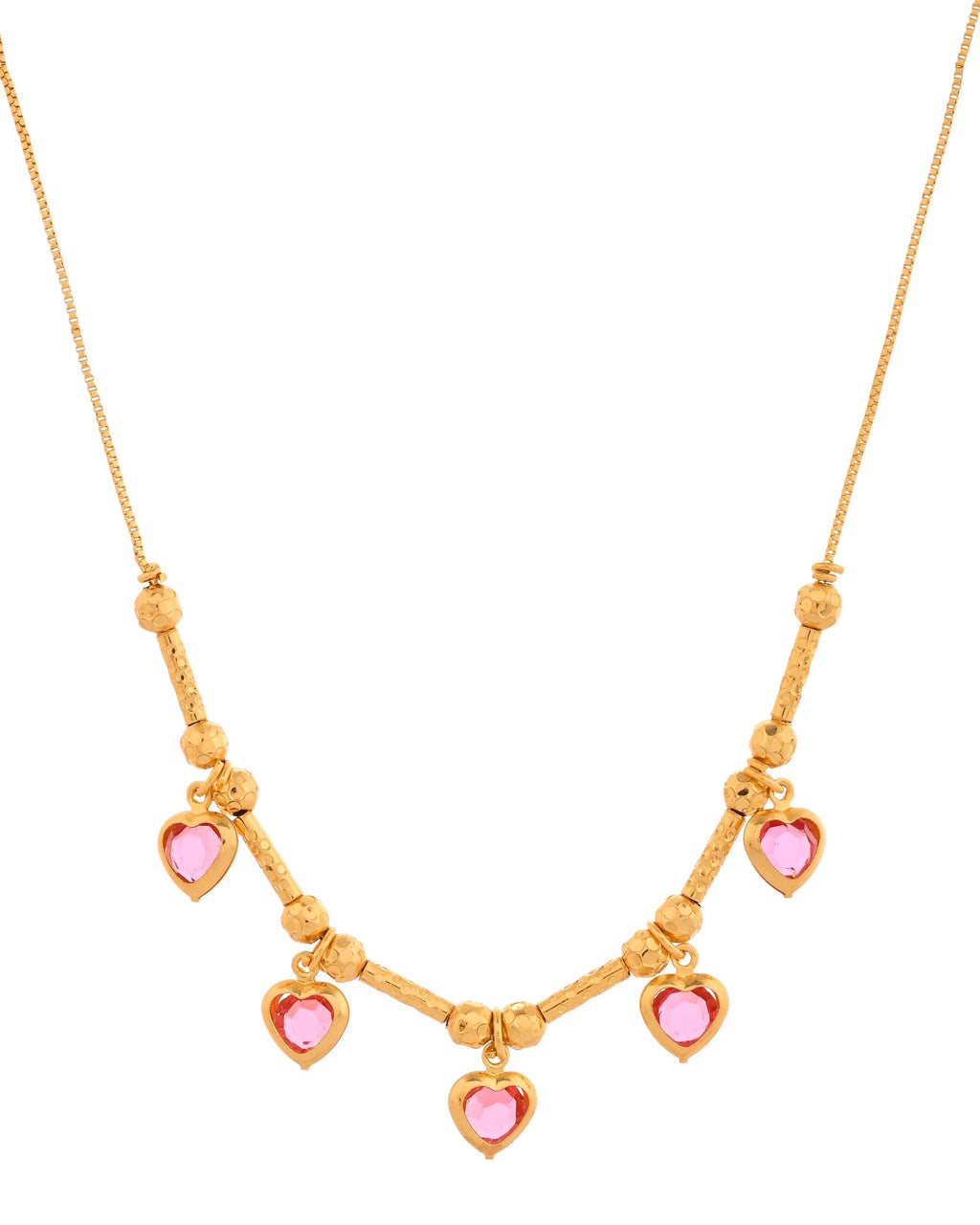 Jewels Nest Love-Inspired Gold Chain with Dainty Heart Drops | Grocsy