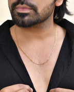 Jewels Nest Men’s Gold-Polished Stainless Steel Figaro Chain | Grocsy