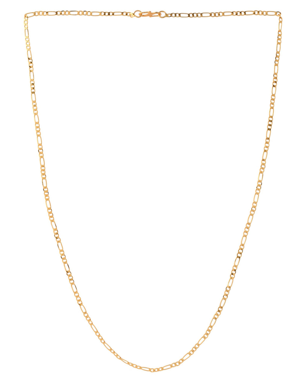 Jewels Nest Men’s Gold-Polished Stainless Steel Figaro Chain | Grocsy
