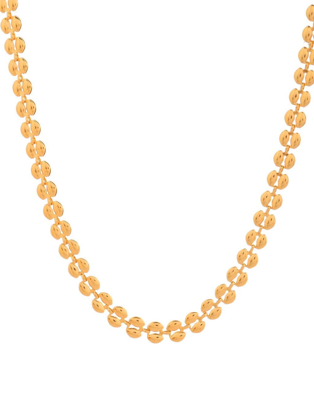 Jewels Nest Statement Gold-Plated Chain with Smooth Rounded Beads | Grocsy