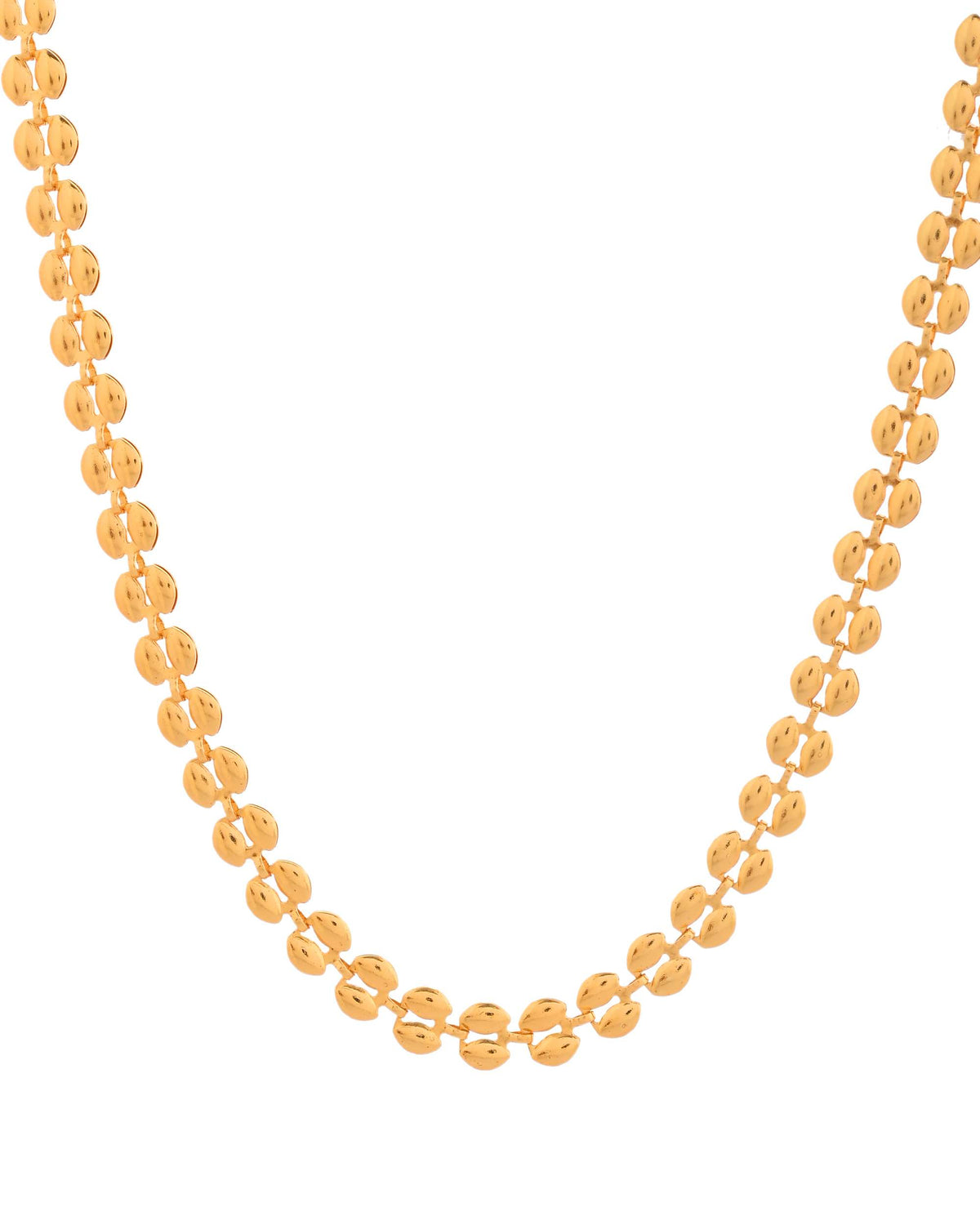 Jewels Nest Statement Gold-Plated Chain with Smooth Rounded Beads | Grocsy