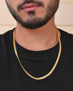 Jewels Nest Gold - Plated Flat Snake Chain | Grocsy