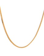 Jewels Nest Gold - Plated Flat Snake Chain | Grocsy