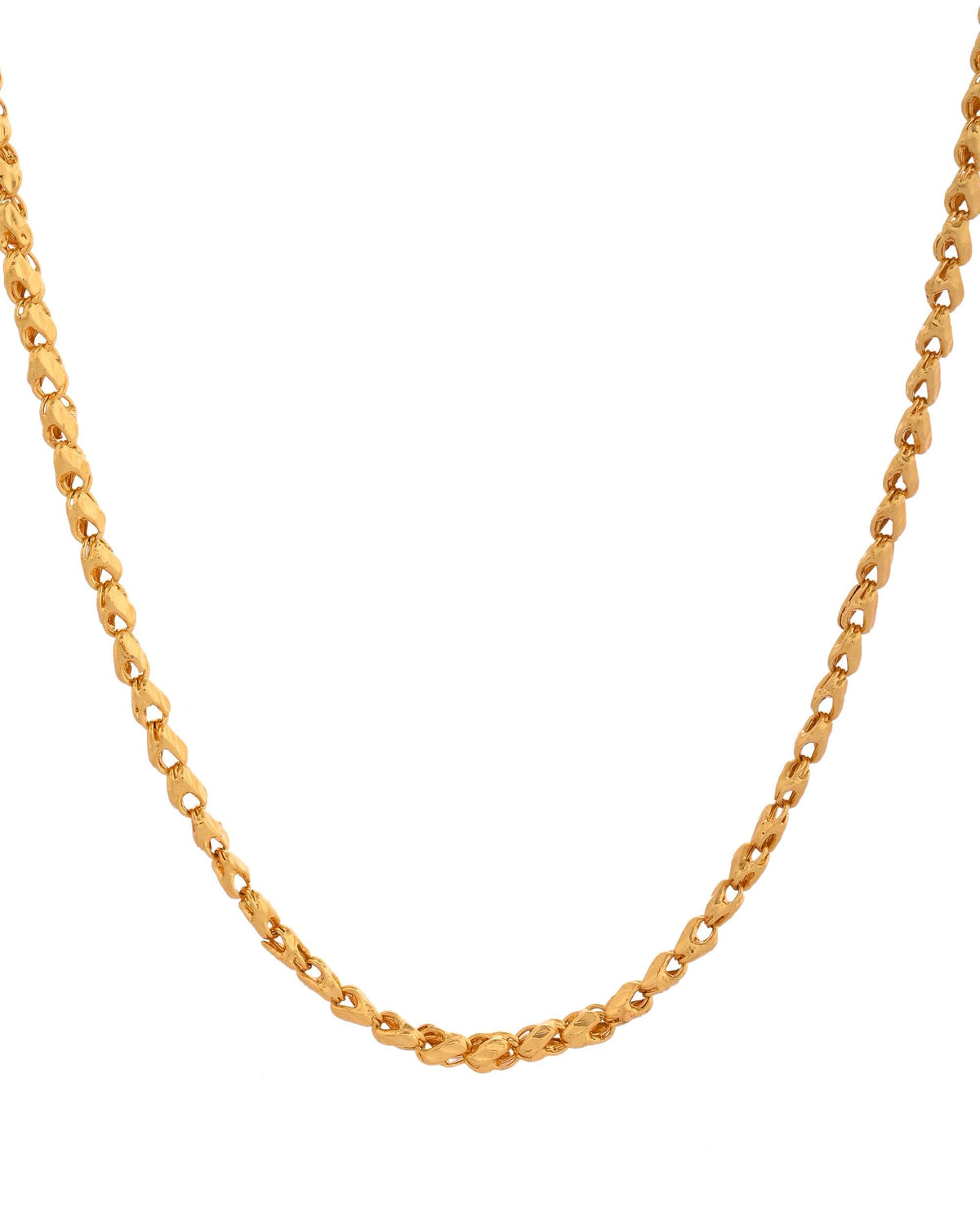 Jewels Nest Premium Spiral Gold Chain – Daily Wear with Luxury Appeal | Grocsy