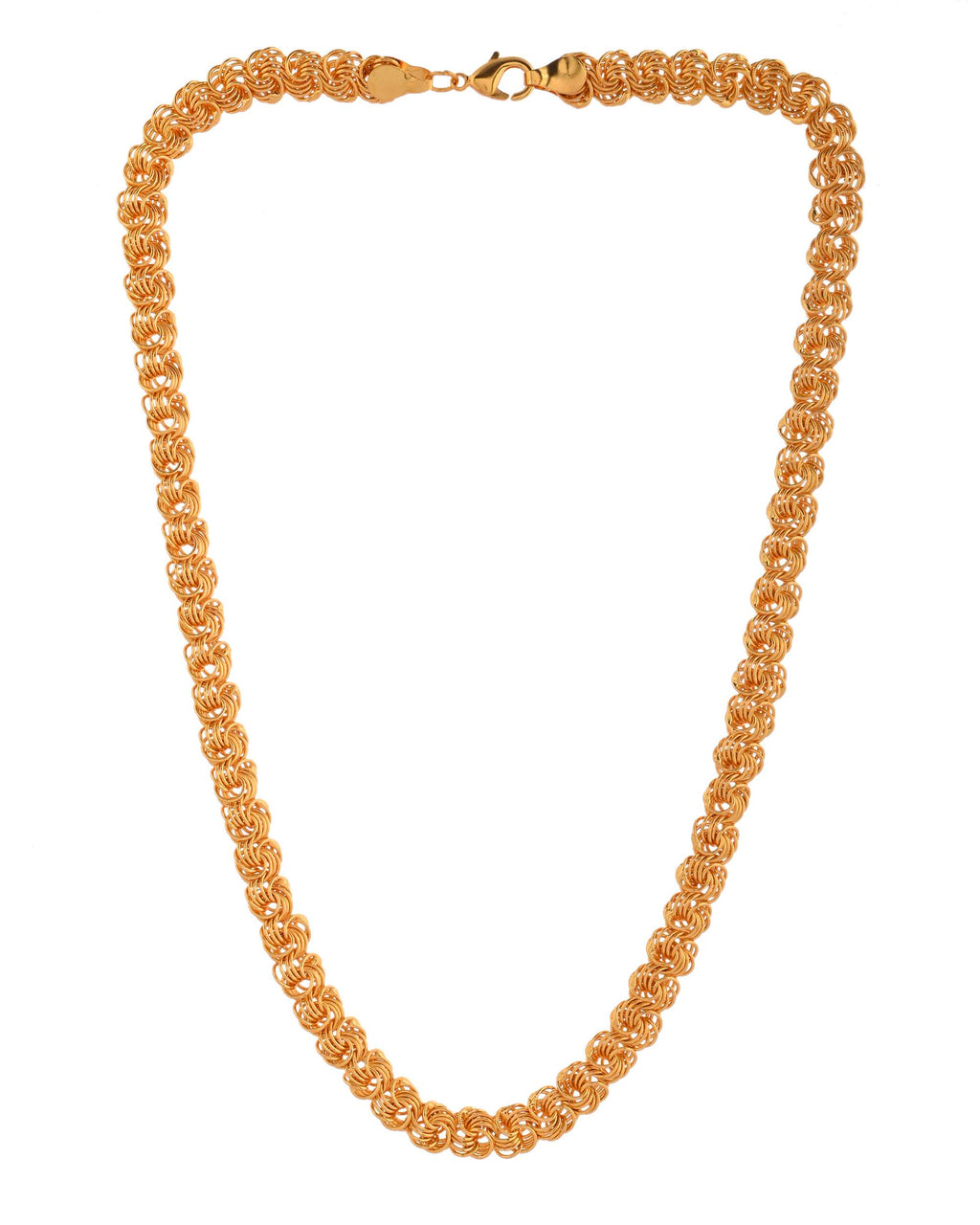 Jewels Nest Designer Spiral Knot Gold Chain – Heavy & Elegant | Grocsy