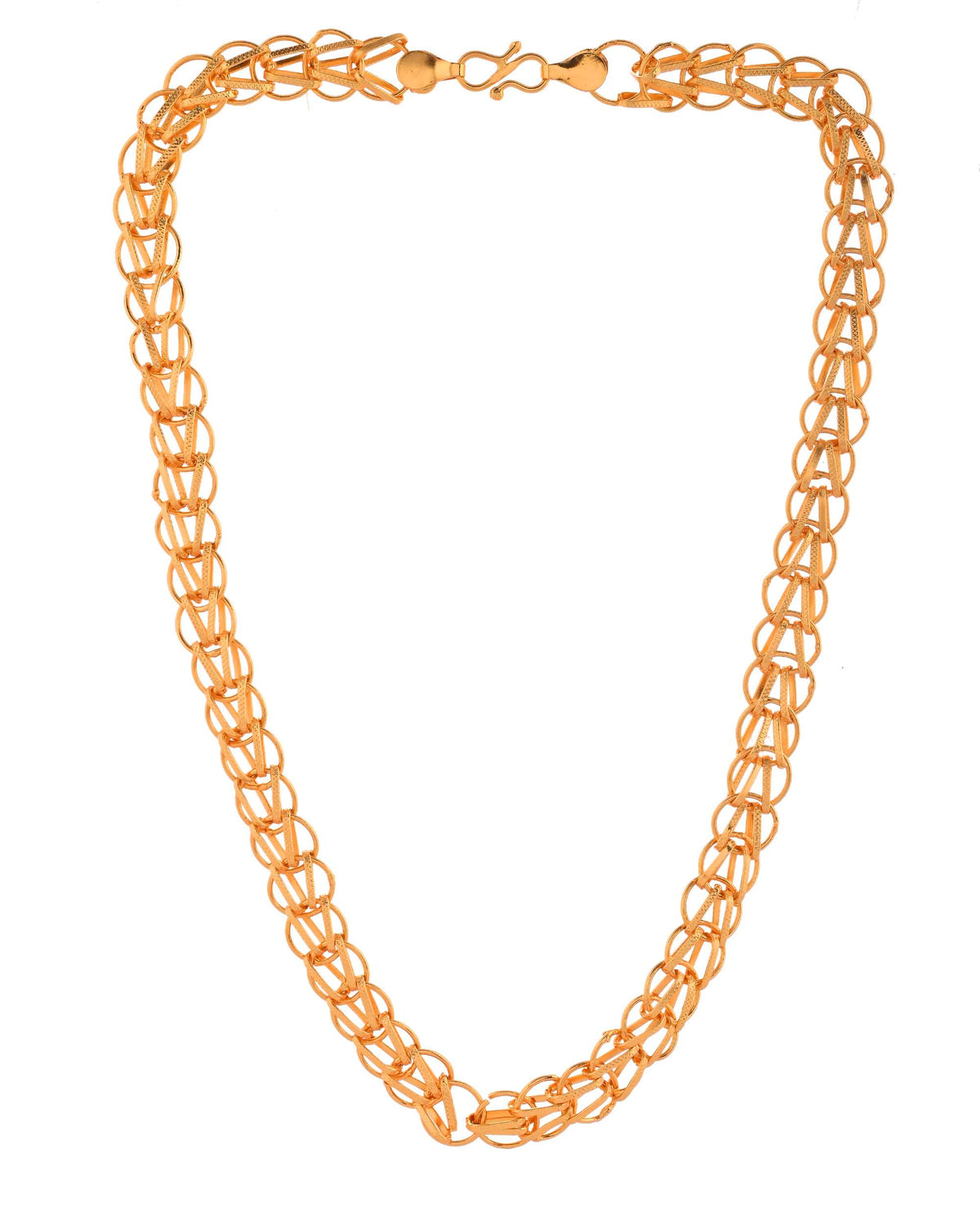 Jewels Nest Heavy Look Gold Chain with Dual-Layer Design | Grocsy
