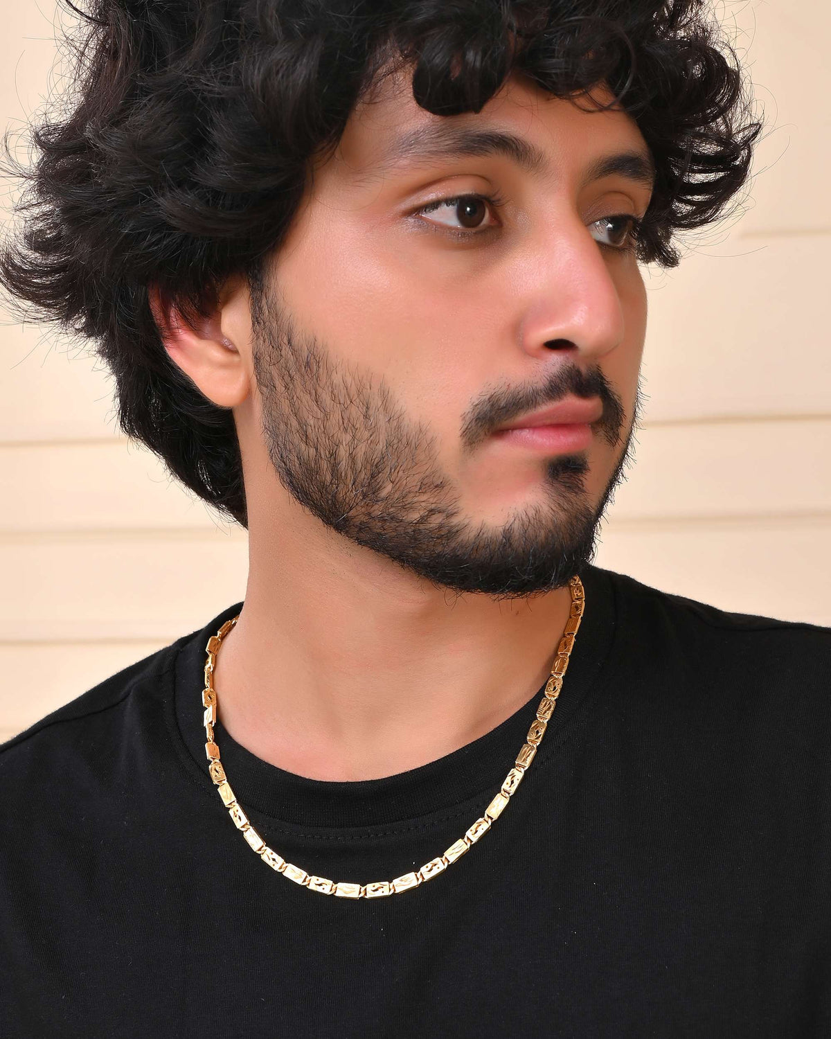 Jewels Nest Golden Geometric Link Chain for Men & Women – Classy Look | Grocsy