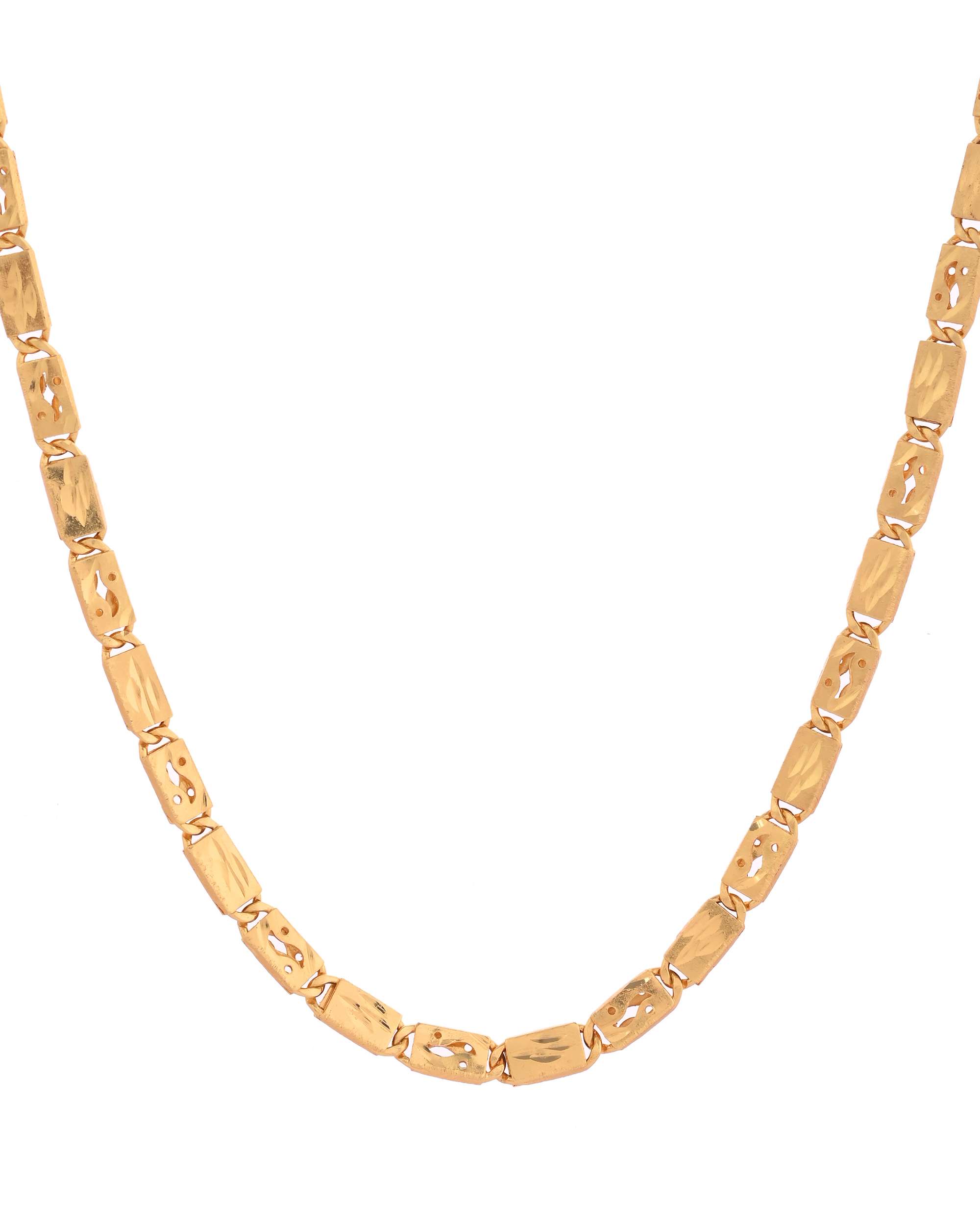 Jewels Nest Golden Geometric Link Chain for Men & Women – Classy Look | Grocsy