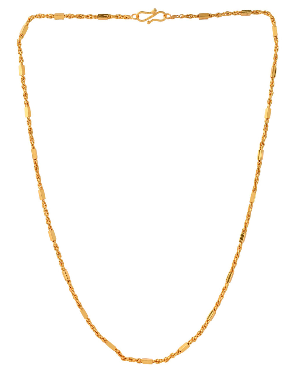 Jewels Nest Men’s Gold-Polished Stainless Steel Rascha Pipe Chain | Grocsy