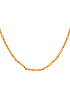 Jewels Nest Men’s Gold-Polished Stainless Steel Rascha Pipe Chain | Grocsy