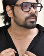 Jewels Nest Elegant Gold-Polished Twisted Brass Chains with Sparkling Silver Accents | Grocsy