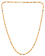 Jewels Nest Elegant Gold-Polished Twisted Brass Chains with Sparkling Silver Accents | Grocsy