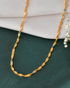 Jewels Nest Elegant Gold-Polished Twisted Brass Chains with Sparkling Silver Accents | Grocsy