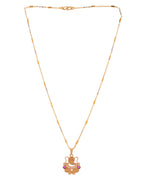Jewels Nest Traditional Gold-Tone Pendant Chain with Ruby Accents | Grocsy