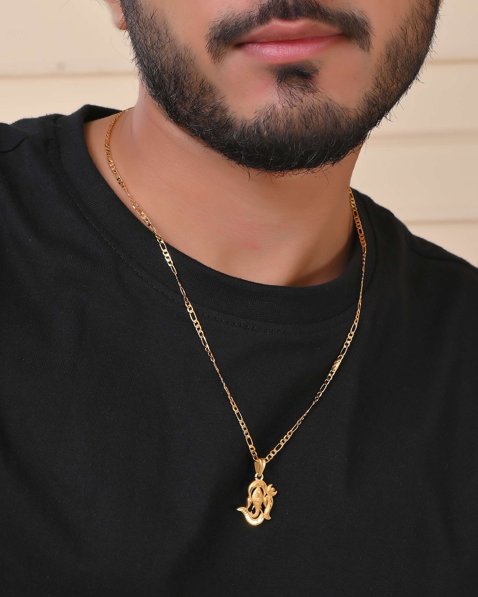 Jewels Nest Trendy Shiva Om Chain Necklace – Unisex Jewelry | Grocsy