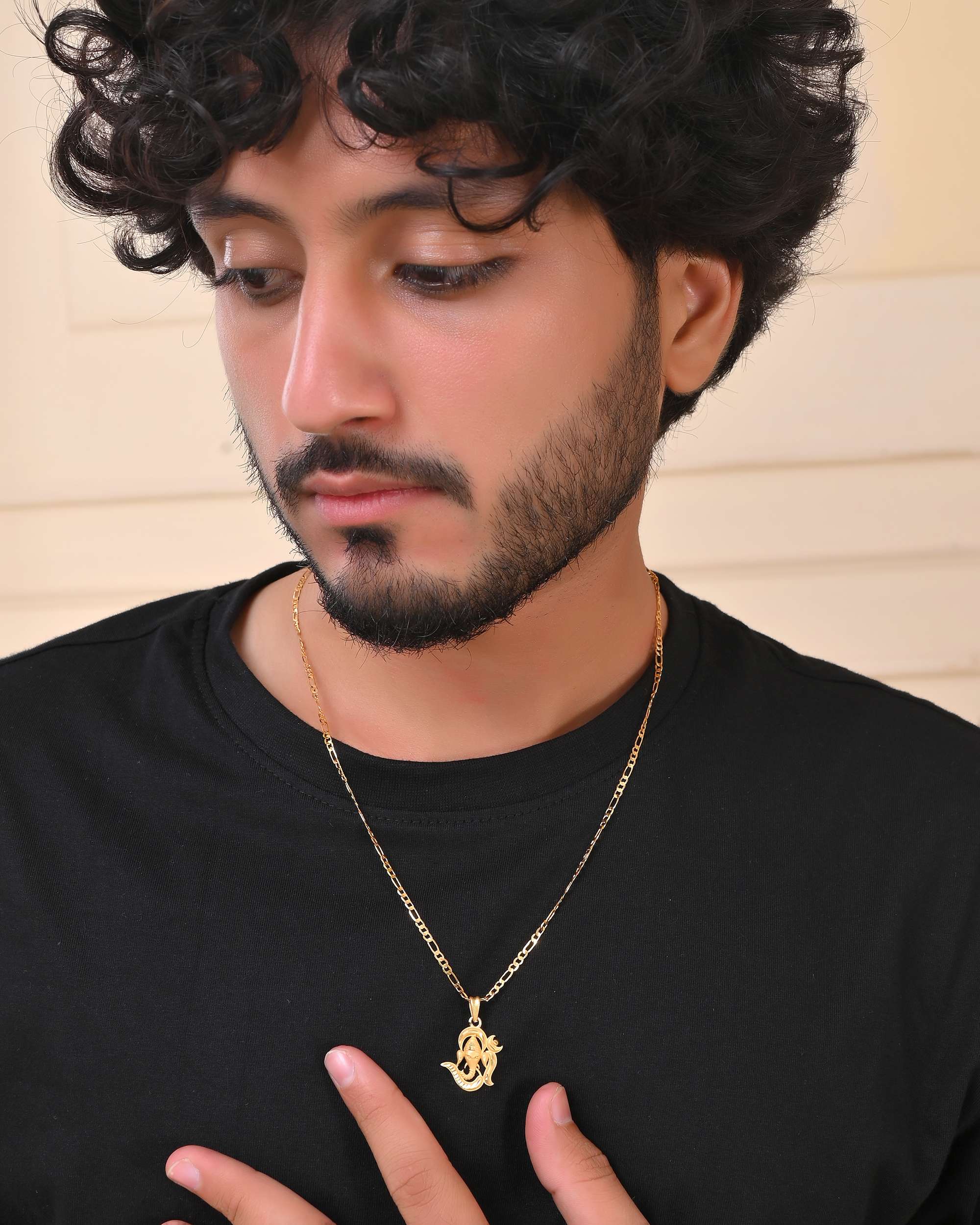 Jewels Nest Trendy Shiva Om Chain Necklace – Unisex Jewelry | Grocsy