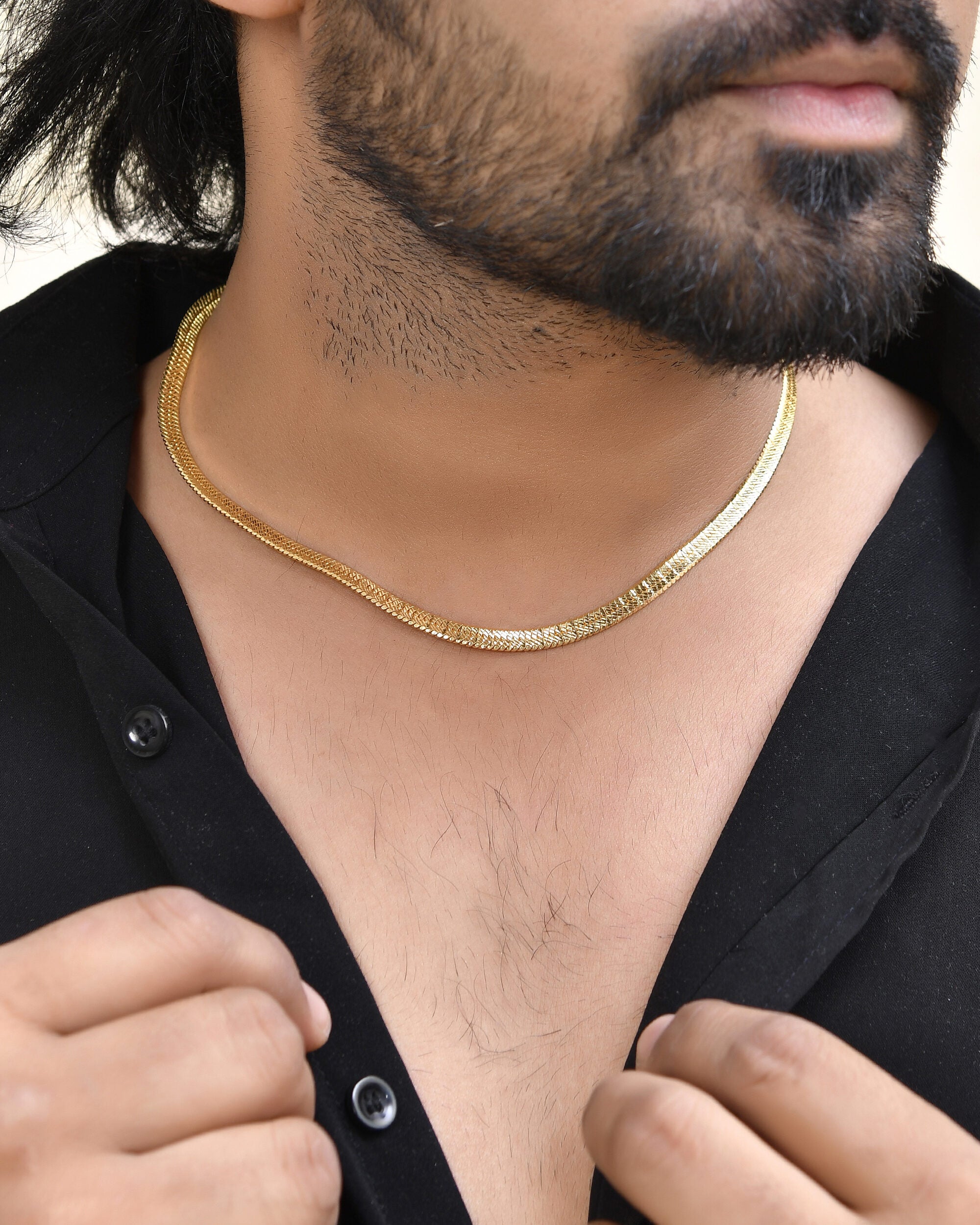 Jewels Nest Premium Gold-Polished Snake Chain | Grocsy
