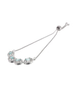 Jewels Nest Mint Green Oval Stone Diamond-Style Adjustable Bracelet | Grocsy