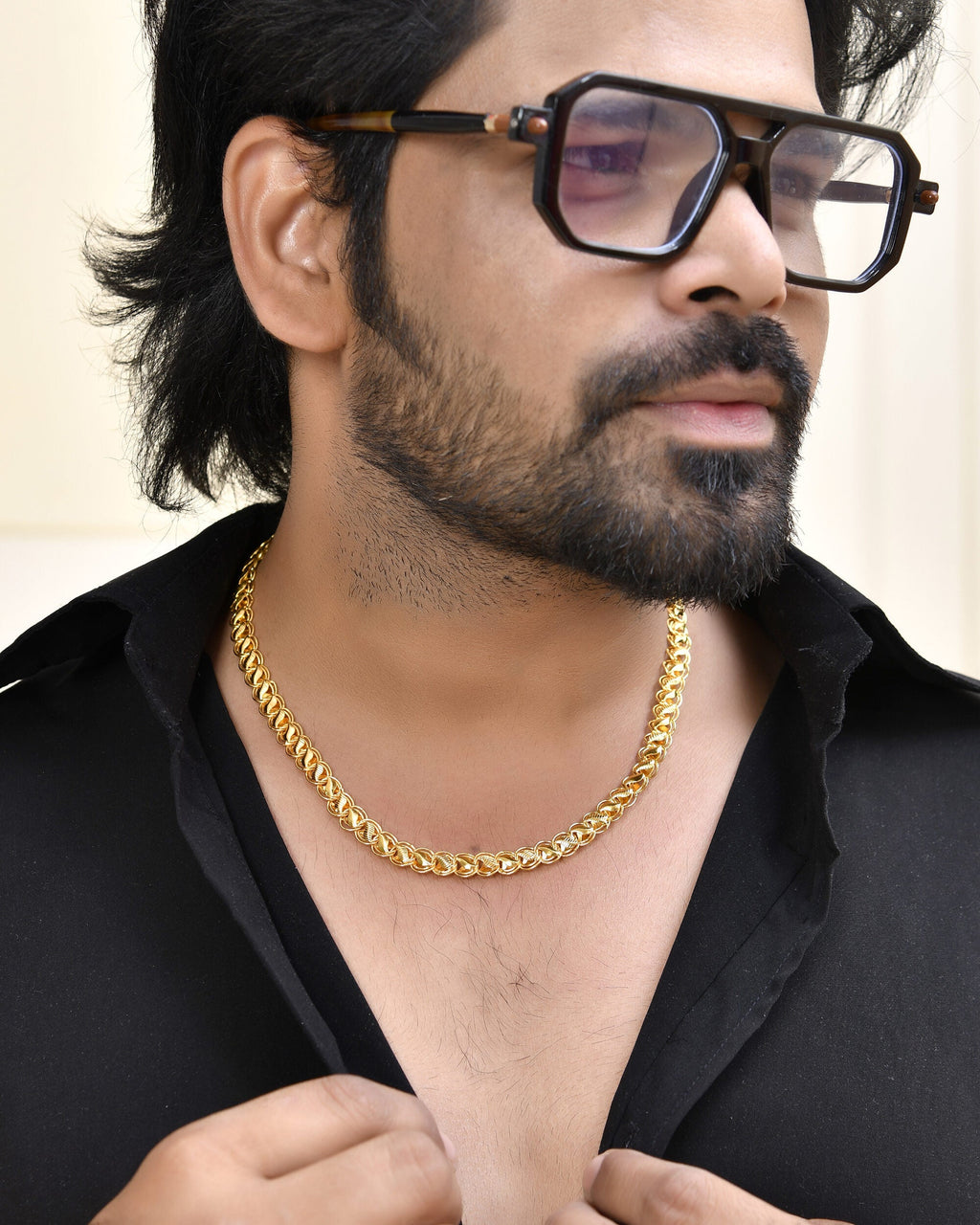 Jewels Nest Elegant Gold-Polished Lotus Link Chain – Premium Brass Jewelry Chain | Grocsy