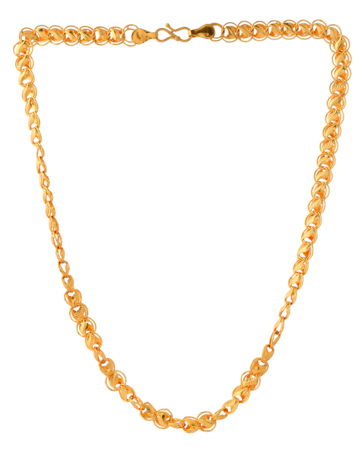 Jewels Nest Elegant Gold-Polished Lotus Link Chain – Premium Brass Jewelry Chain | Grocsy