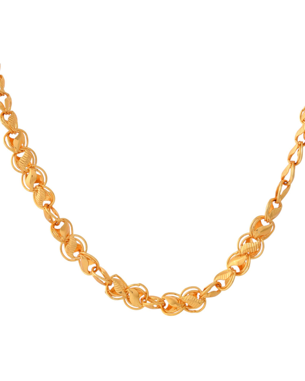 Jewels Nest Elegant Gold-Polished Lotus Link Chain – Premium Brass Jewelry Chain | Grocsy